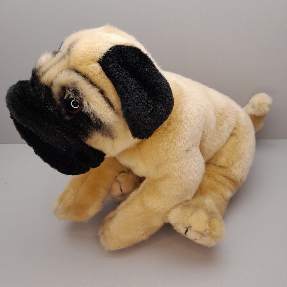 Vintage 2000 Animal Alley Pug Dog Plush 13" Toys R Us Exclusive Stuffed Animal - Picture 7 of 10